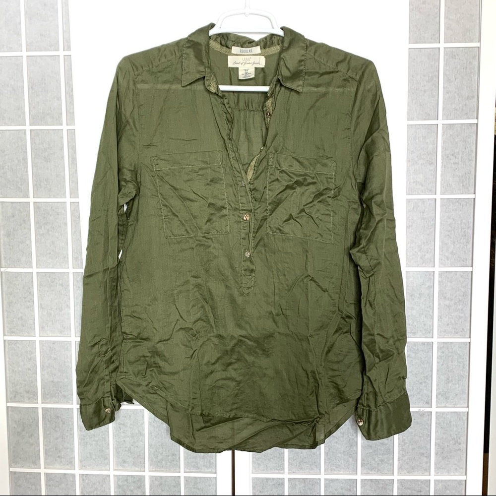 Light Military Green Blouse  - never worn